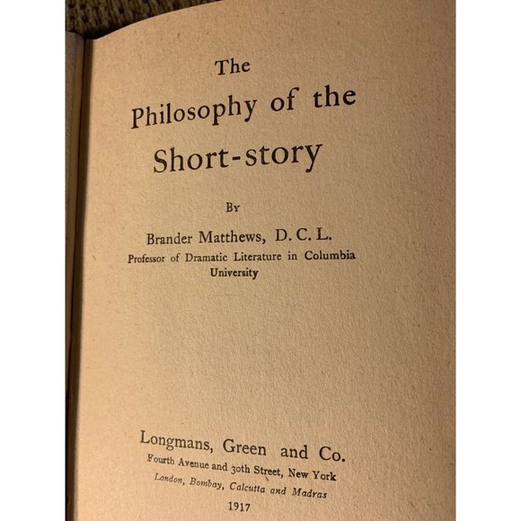 Rare ⭐️The Philosophy of the Short-Story⭐️ by Brander Matthews First Edition - Picture 7 of 11